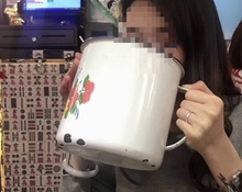 16cm超大号搪瓷杯子张艺兴同款大号茶缸怀旧搪瓷杯茶缸串串带安元