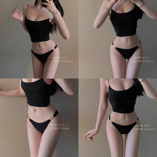 Hot Code* European and American Exotic Beauty Sexy Waist Chain Panties Women's Fashion Street Hot Girls Breathable Women's Briefs