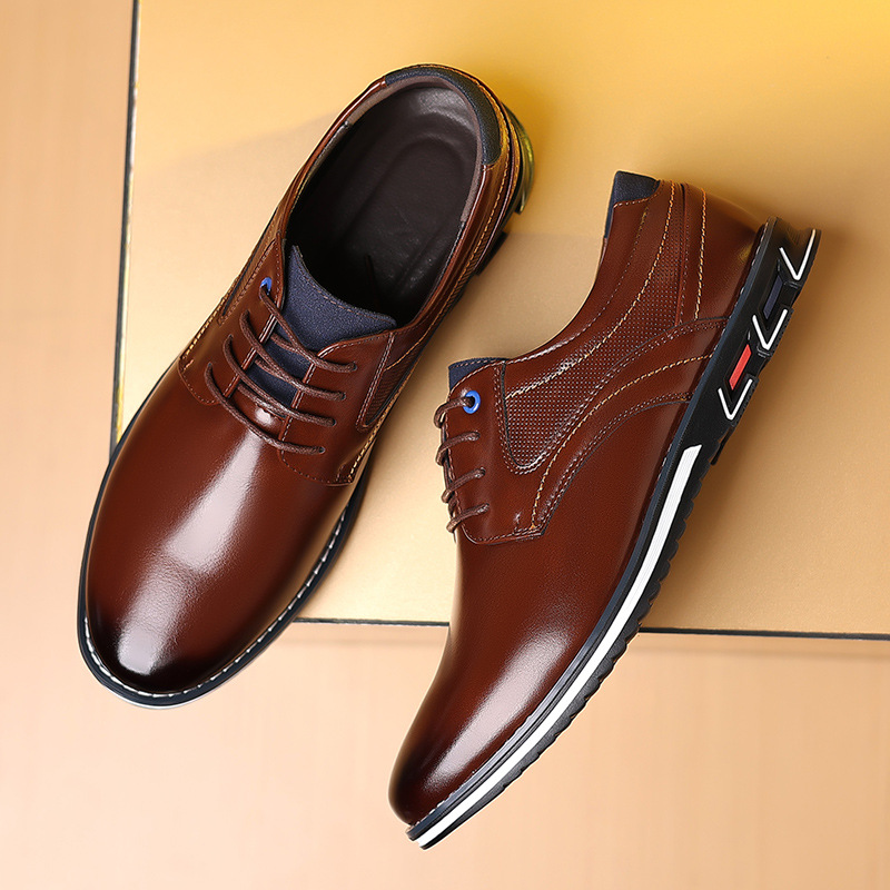 Männer Casual Derby Patent Leather Slip-On Wingtip Party Shoes_voghion.com