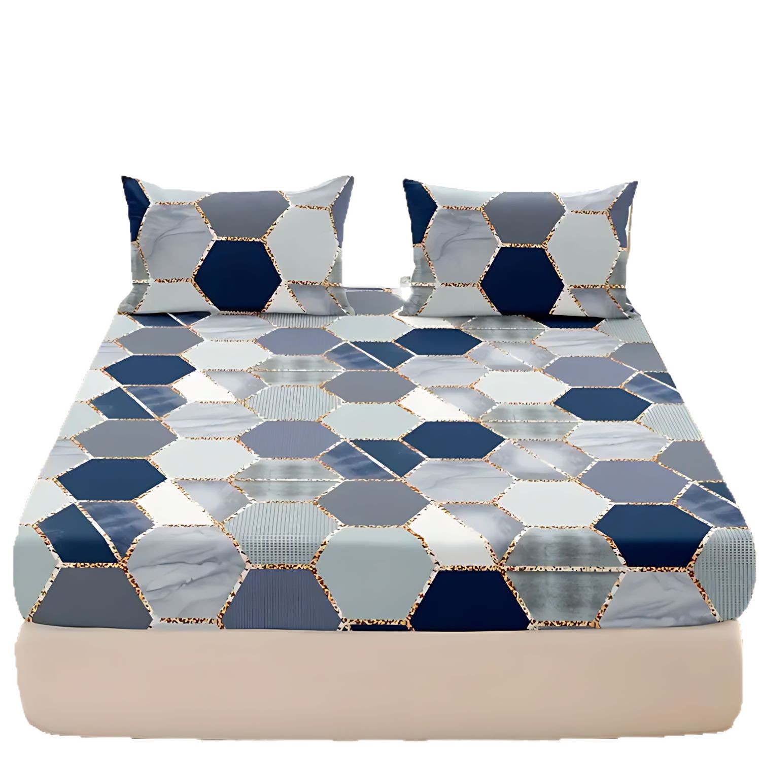 TEMU / JIT Amazon de lujo patrón geométrico digital impresión de la fuente del fabricante de la cama Kasa Kit puede hacer