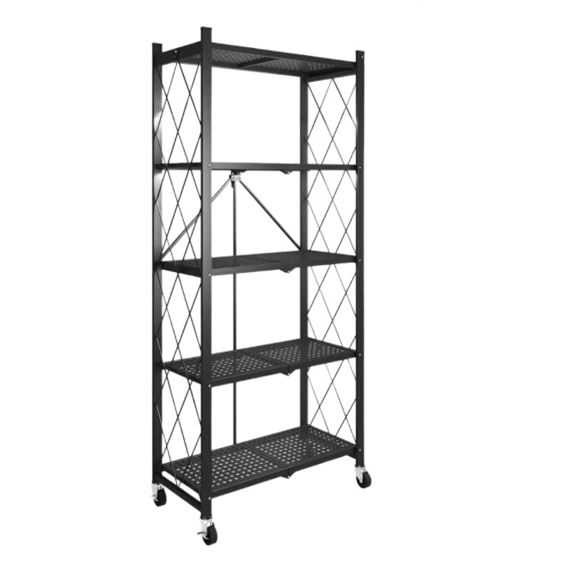 Instalación libre de piso plegable estante de almacenamiento nueva cocina estante de almacenamiento engrosada horno microondas estante sala de estar estantería