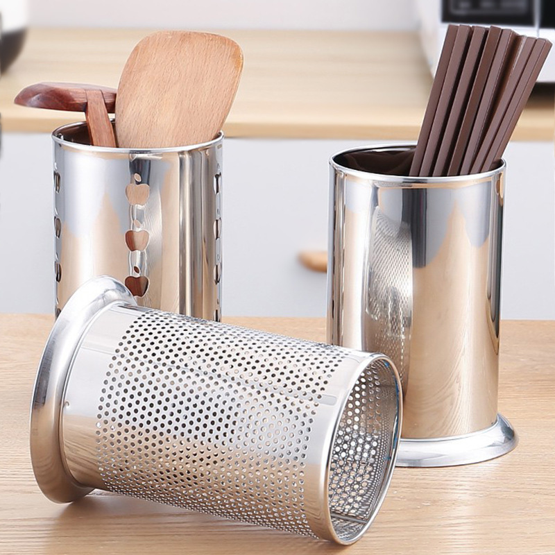 ステンレス箸入れ箸籠ミルクティー店ストロー缶家庭用箸入れスプーン箸入れ棚水切り棚|undefined