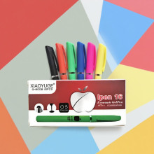 简约彩色商务办公黑色中性笔碳素盒装拔帽款高质量水笔外贸圆珠笔