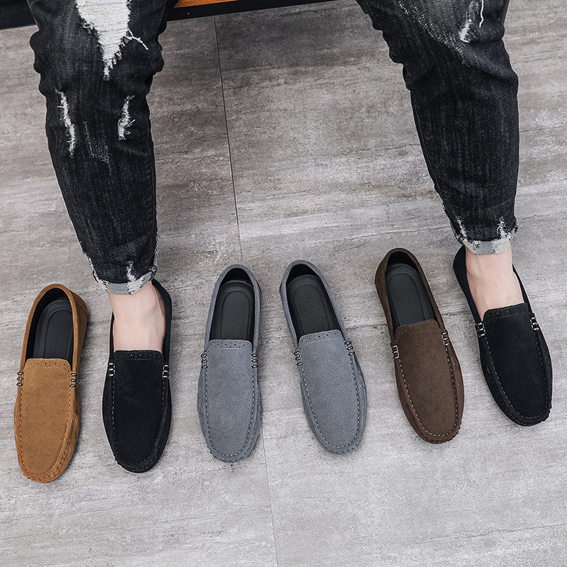 Nuove scarpe con berretti da uomo, tendenza in pelle scamosciata, slip-on, tutto con mocassini_voghion.com