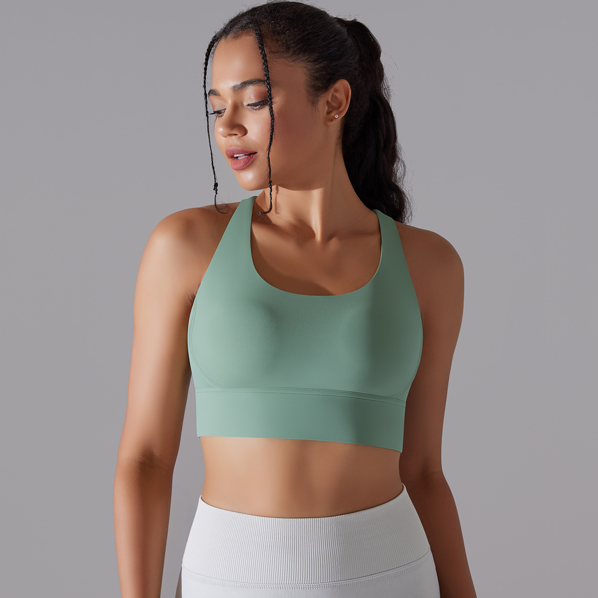 127g Weight Sleeveless Sleeve Length Nylon, Spandex Fabric Type Short Top Length Halter Crisscross Tank Tops Type Fitness, Yoga Occasion U Neck Neckline Solid Color Pattern Sports Style Sports Solid Color Nylon Spandex U Neck Active Tops Halter Crisscross Tank 28