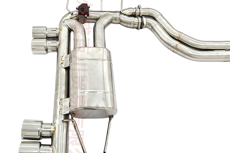 Suitable for 04-06 Bmw E46M3 Stainless Steel Exhaust Pipe with Valve, Mid-Section and Tail-Section Cat-Back Muffler Tailpipe