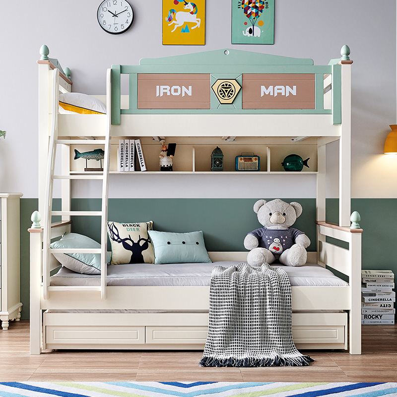 雙層床兩層上下床多功能組合實木女童兒童床女孩子母床男孩高低床