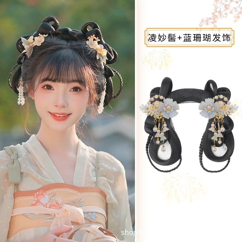 링미아오빵 + 블루코랄 헤어 액세서리 한쌍