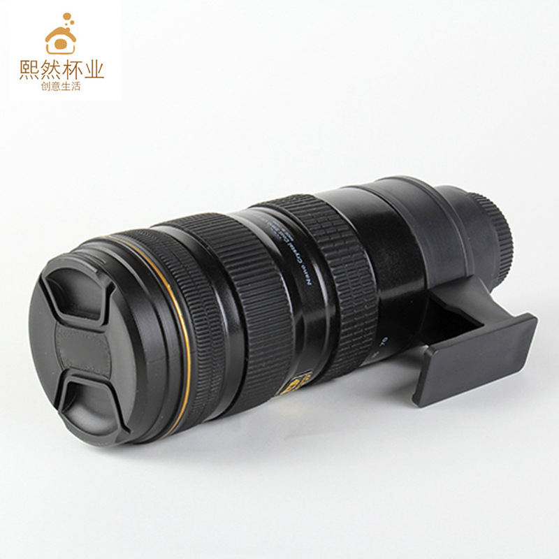 high quality insulation camera lens cup creative business stainless steel insulation kettle photographer thermos cup