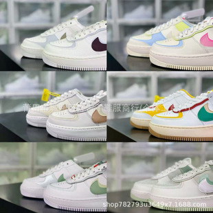 Putian Factory Pure Original Air Force One Macaron Height Increasing Women's Shoes Af1 Student White Shoes Casual Shoes