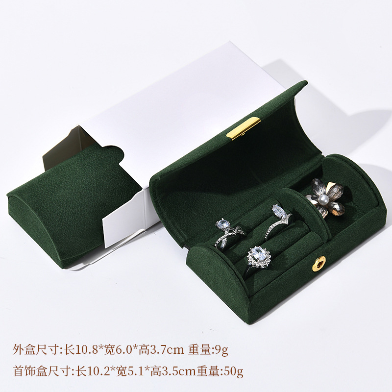 シンプルなinsクロスボーダー携帯鏡ジュエリーミニ韓国版女性ジッパーバッグネックレス指輪アクセサリー収納ケース