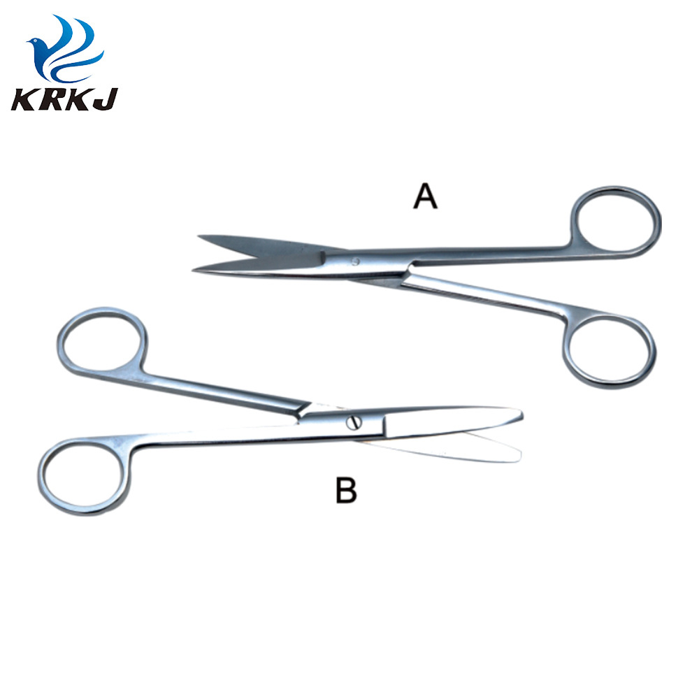 兽医用品 猪牛羊宠物兽医用圆头或尖头不锈钢外科手术剪 解剖剪