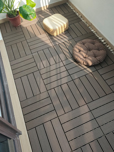 Outdoor Flooring Plastic Wood Wood Plastic Outdoor Terrace Balcony Floor Paving Renovation Self-Laying Garden Courtyard Anticorrosive Wood