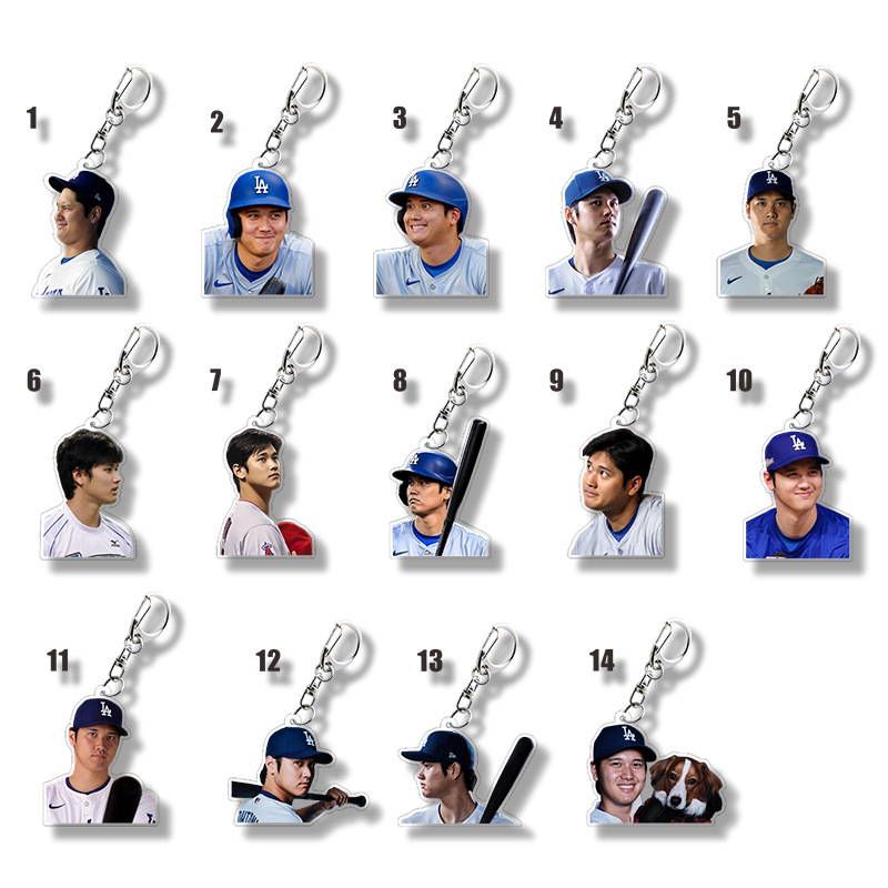 Shohei Ohtani Los Angeles Dodgers American Baseball League Support Peripheral Keychain 1616
