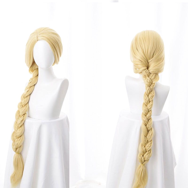 Magic Qiyuan long hair Princess lepei princess with braid Golden Dini cosplay wig one-piece delivery