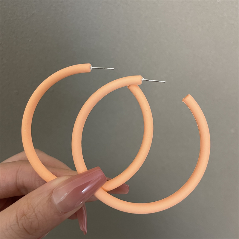 0602 라이트 핑크 특대 C링 925 실버바늘