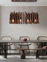 [流星化雨2]现代餐厅灯设计师艺术创意吧台灯具客厅简约实木吊灯