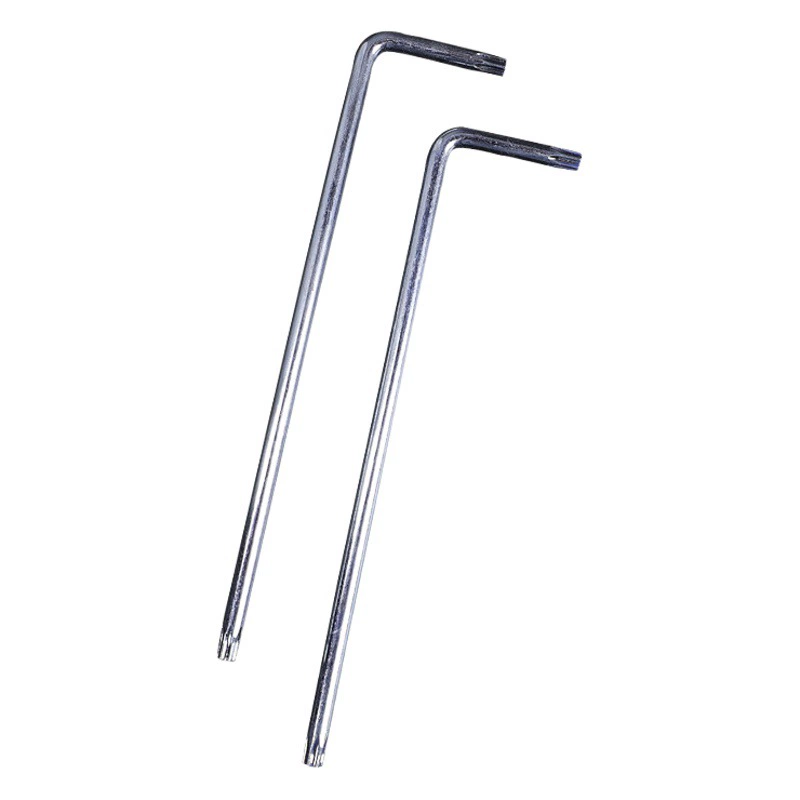 L-образный шестигранный ключ T20T25T27, звездообразный, антивандальный, оцинкованный, без отверстий, антикоррозийный