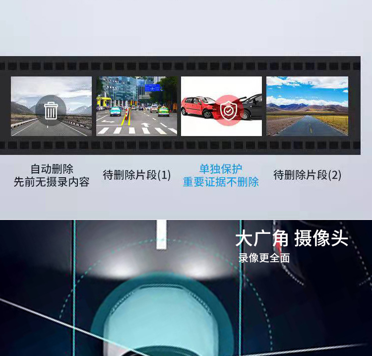 Popular Foreign Trade Product: Car-Mounted Android Large-Screen USB Dashcam with 1080P Resolution and Adas Driving Assistance