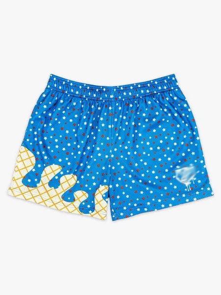 Cross-Border 3D Printed Men's Shorts Hawaiian Casual Summer Parent-Child Outfit Candy Color Quick-Drying Five-Point Shorts Beach Shorts