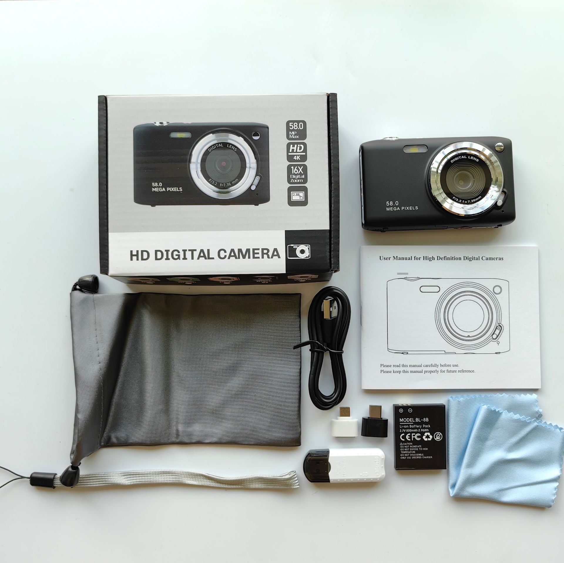 Nueva cámara digital del HD de 58 millones de píxeles Cámara ligera multicolor del campus de nivel de entrada del estudiante de 2,88 pulgadas