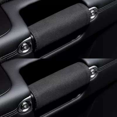 Handle Protective Cover, Sürətlər qutusu və əl tormozu başlıqları - black-two-suede-handle-cover