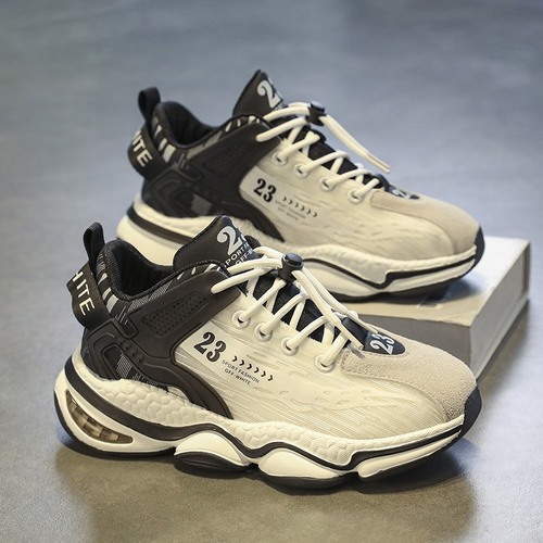 Children's sports shoes basketball shoes boys spring new medium and large children's professional casual shoes thick-soled dad's shoes breathable