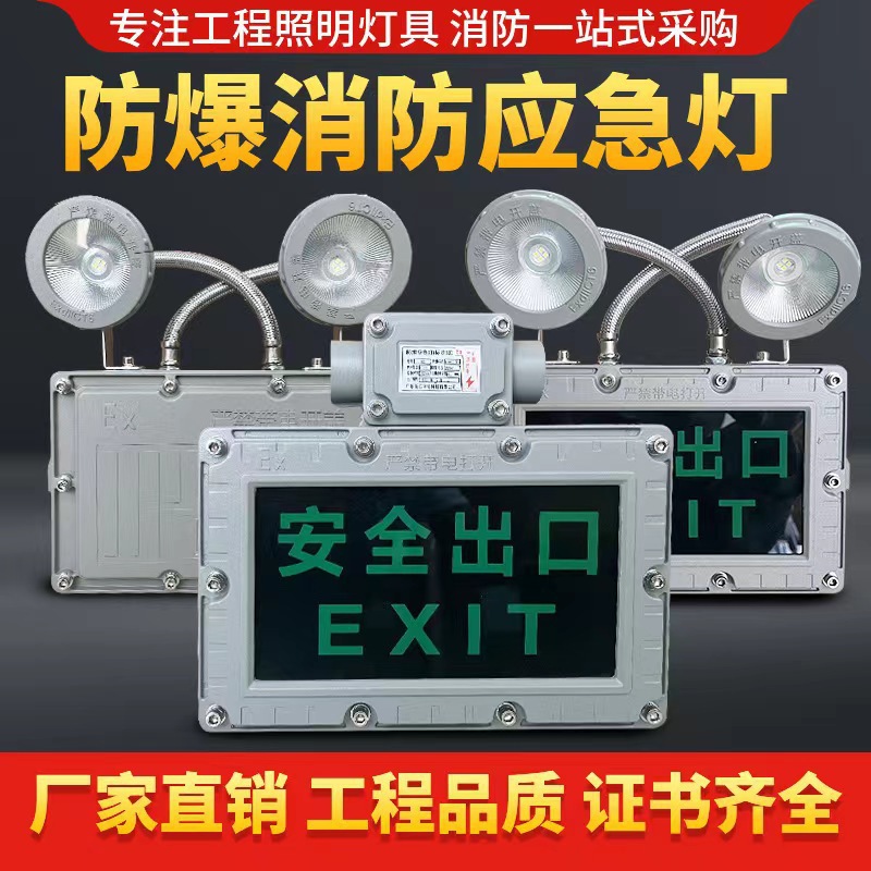 防爆应急灯LED疏散标志牌消防C照明灯加油站EX防爆安全出口指示灯