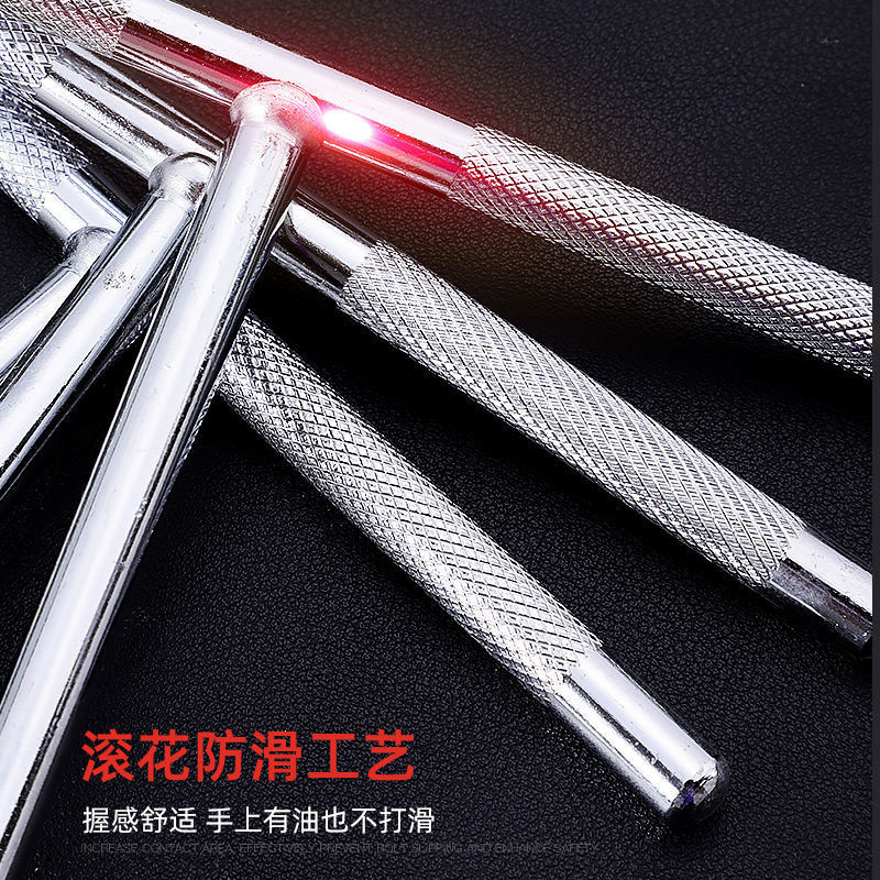 Llave de Tubo en T de Acero Cromo Vanadio Genuino, Hexagonal Externa, Extendida, Antideslizante, Herramienta de Reparación de Motocicletas