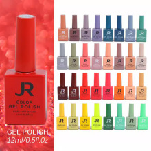 跨境外贸彩瓶美甲胶81色实色亮片甲油胶一瓶一色甲油胶工厂批发