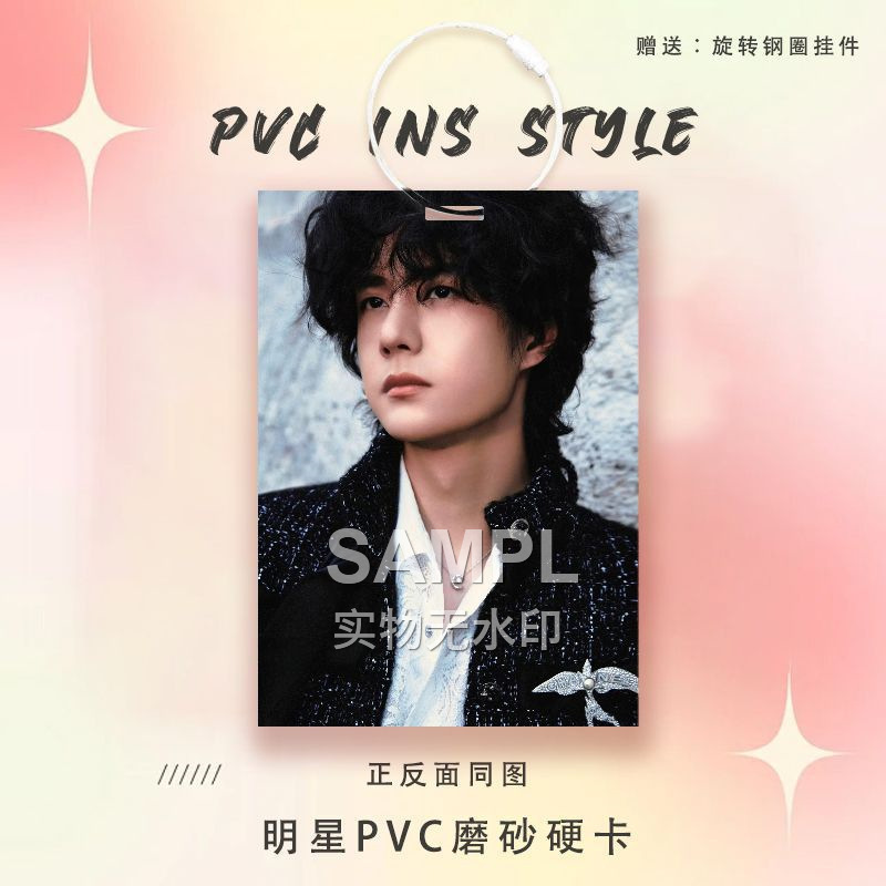 王一博応援周辺スター カード 参加証明書 PVC ハードカード キーホルダー 実店舗 スタンド スクールバッグ ペンダント|undefined