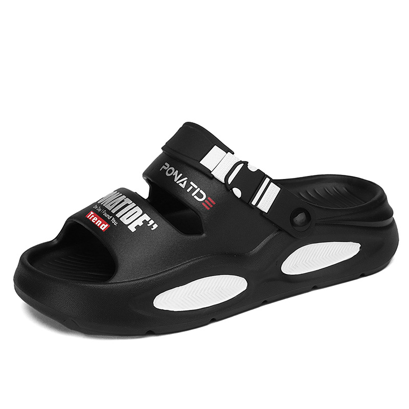 Transfronterizo 2025 nuevas pantuflas para hombres en verano, suela suave, pisando mierda, conduciendo antideslizante, deportes al aire libre en la playa para hombres