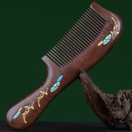 精品正宗黑檀木梳子木质家用女生专用士长发高档实木工厂批发