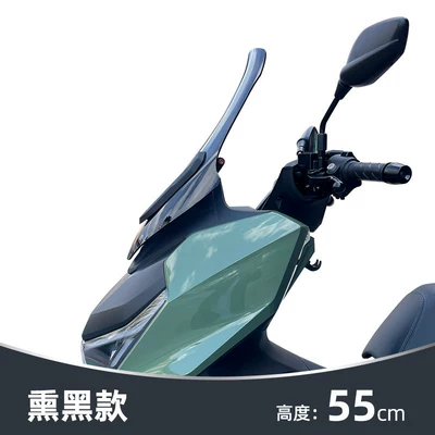 Suitable for Ns150Gx Modified Motorcycle front windshield - blackened-version-55cm