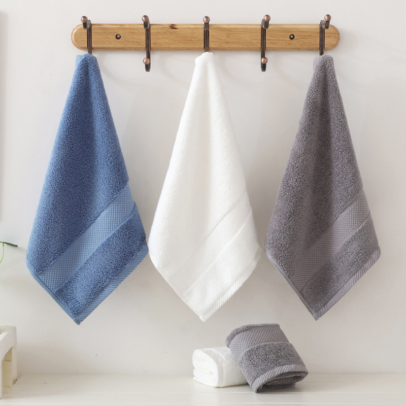 Face Wipe Square Cotton Adult Face Wash Bath Household Cotton Face Towel Soft Absorbent Wholesale Embroidered logo