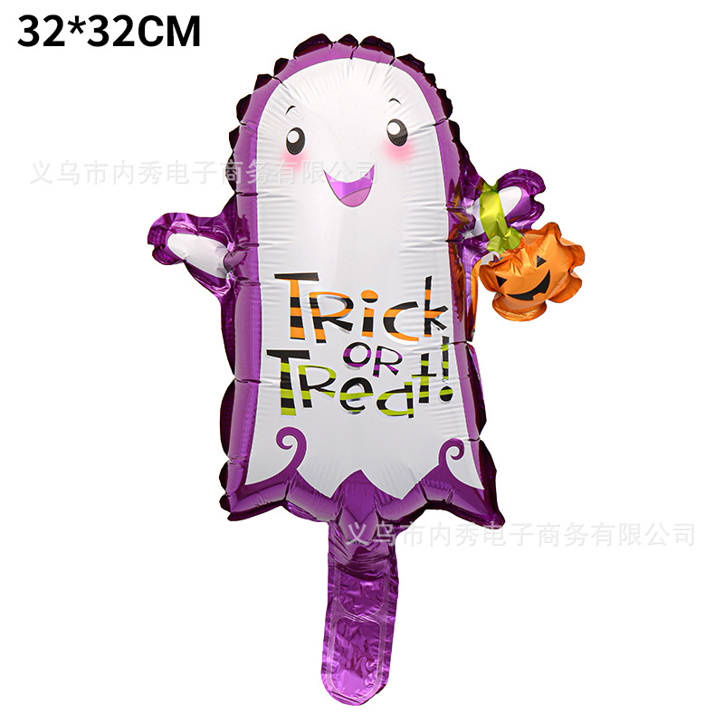 Araña Wansheng decoración de dibujos animados de forma especial globo de película de aluminio Mini globo de Halloween cráneo calabaza Murciélago