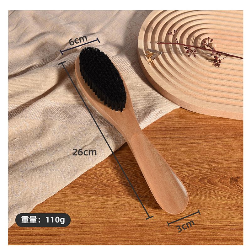 Para el hotel de la habitación de huéspedes de madera sólida cepillo de zapatos para tirar de zapatos cepillo de polvo de doble uso cepillo de suéter suave cerdas cepillo de traje cepillo de traje