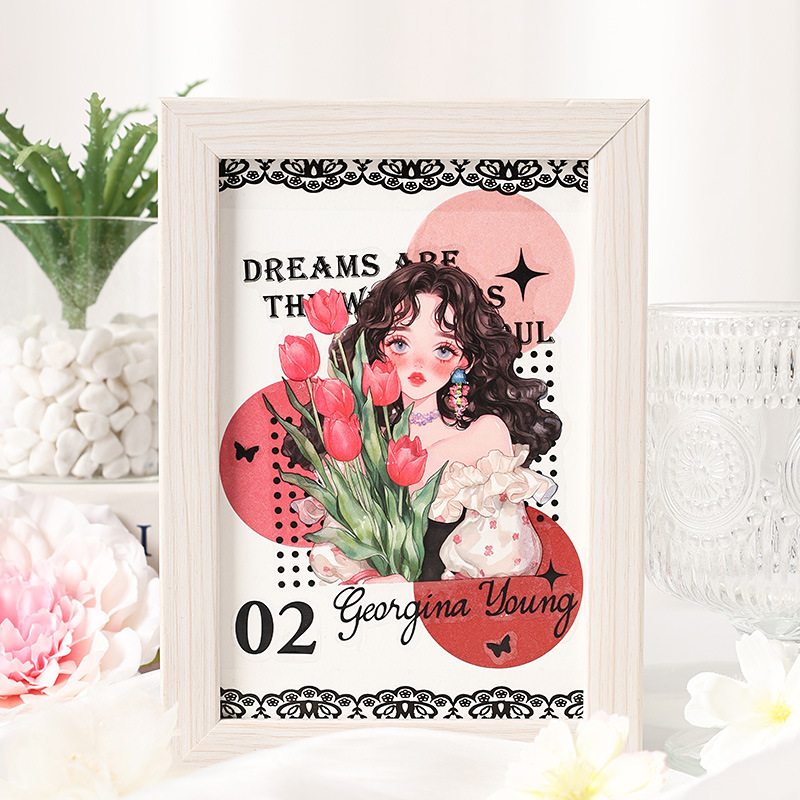 Dream Time Series Pet Personajes de paisaje Pegatinas de cuentas de mano Diy Decoración de cuentas de mano Pegatinas de material de collage Pegatinas