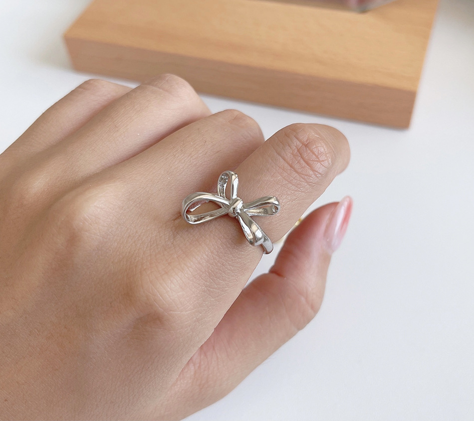 Sweet Bow Knot Copper Rings 1 Piece
