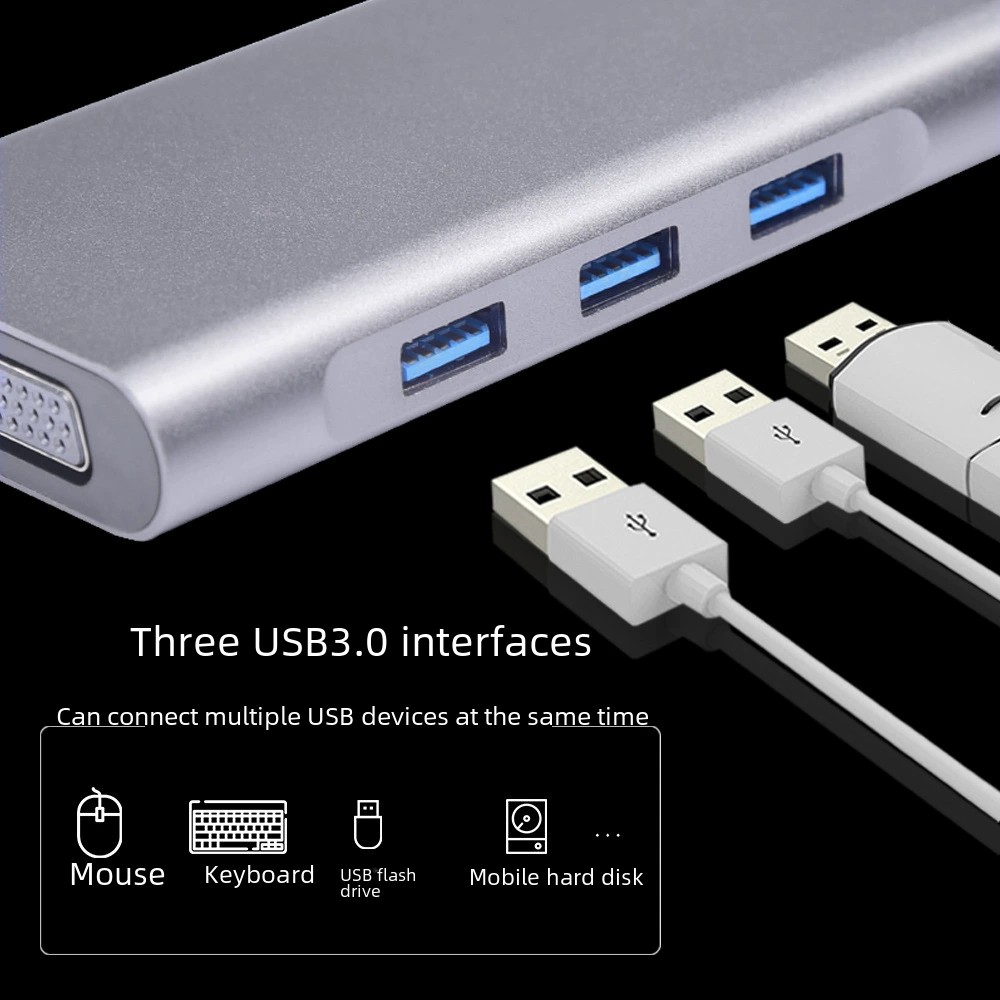 Type-C/USB четыре порта хаб, алюминиевый OTG-концентратор с четырьмя расширениями