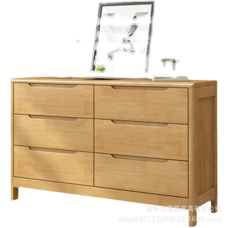 Pecho de cajones de madera maciza armario de almacenamiento sala de estar simple moderno pecho de cajones de seis o nueve cajones dormitorio de almacenamiento nogal pecho de cajones
