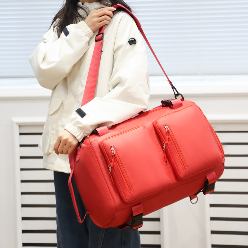 Bolsa de viaje de gran capacidad portátil, bolsa de entrenamiento, bolsa de entrenamiento, bolsa de zapatos independiente, mochila multifuncional