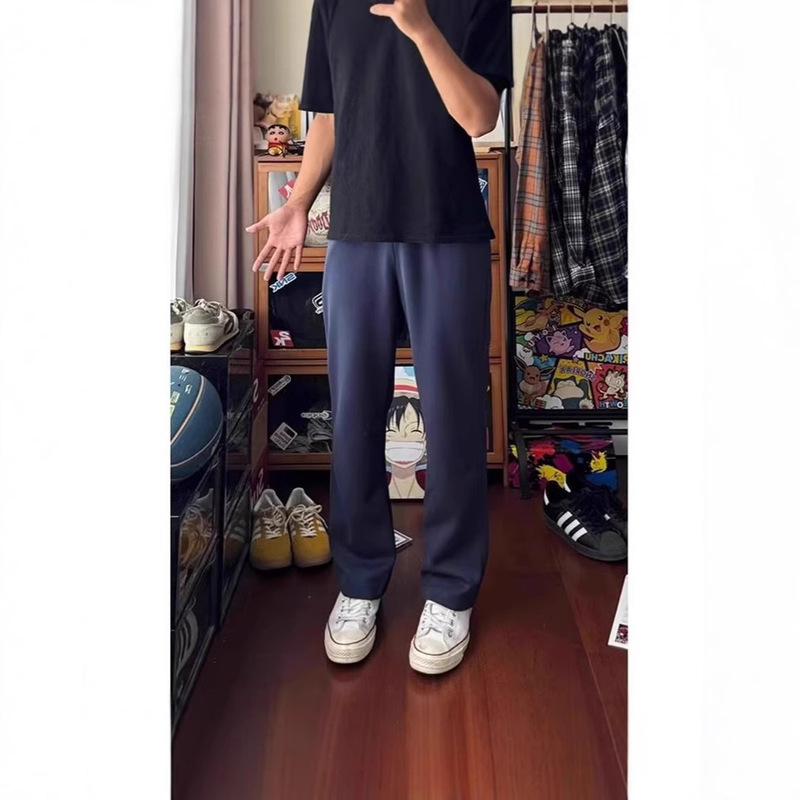 Autumn and Winter New Sapphire Casual Straight Pants Sports Pants Japanese Style Men's Sweatpants Pants Dosing Loose Pants Men's Pants