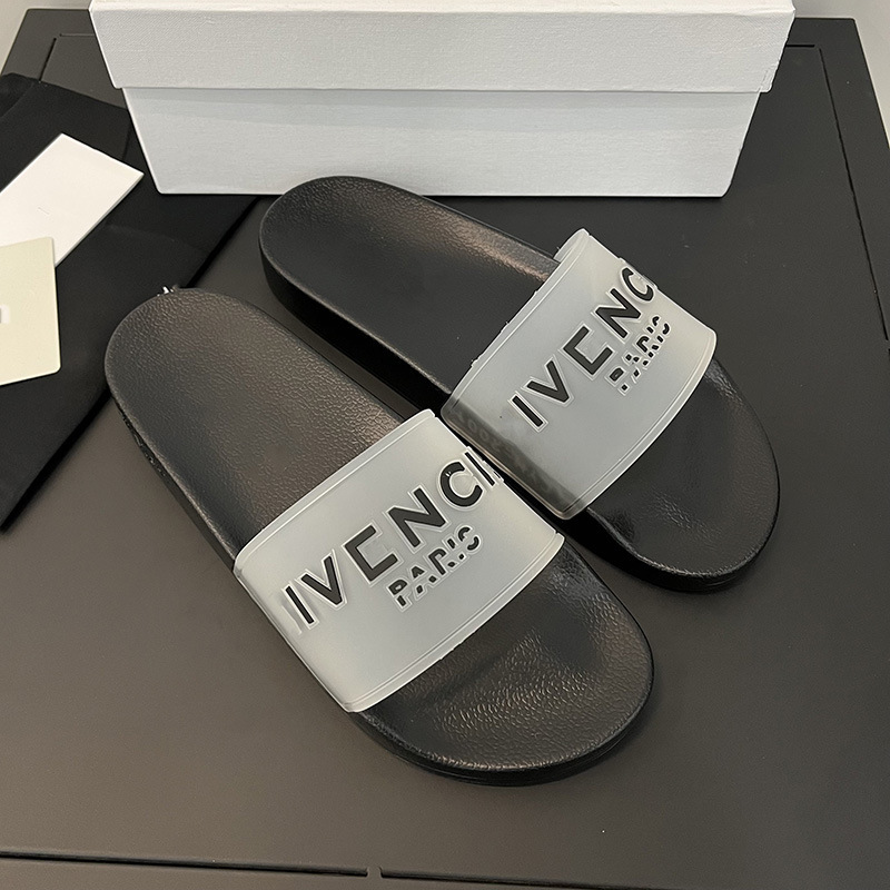 Malaysia mexico cambodia fashion plus size men's slippers new letter printed one-word drag lovers' shoes