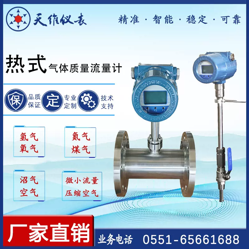 热式气体质量流量计 免补偿高精度 厂家直销 精准测量