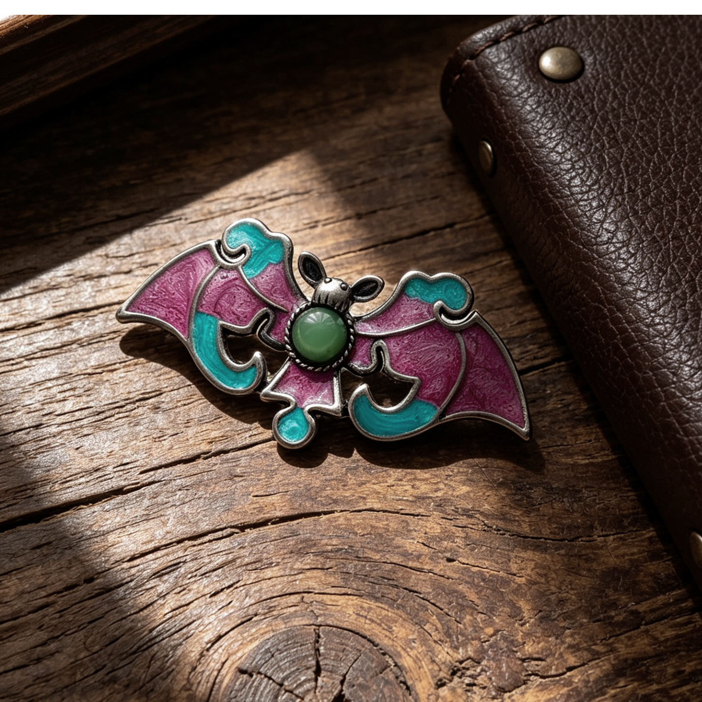 Wholesale Chinese-Style Burnt Blue Bat Brooches with Auspicious Meanings, Enamel Drip Oil Jewelry Accessories, Hanfu Accessories