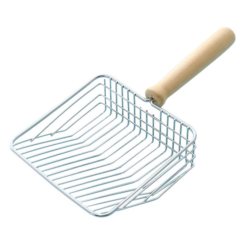 Pala para Arena de Gatos con Mango de Madera de Aleación de Aluminio, Duradero, para Limpieza de Arena de Gatos image 1