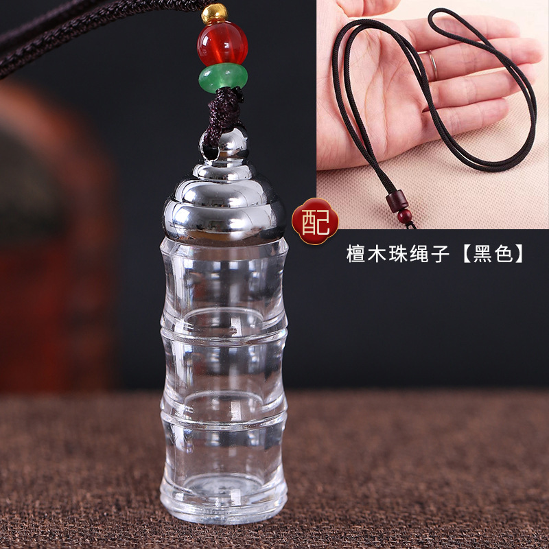 中空の透明な竹節の瓶のペンダントは空の瓶のペンダントを隠して飾って、ものを入れることができます。|undefined