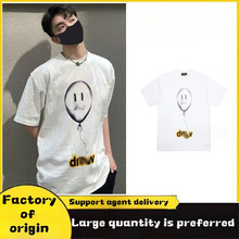 Summer heavy cotton 300g DREW smiley  balloon lovers T-shirt