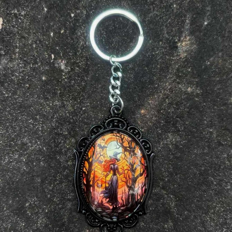 Cross-Border Export Amazon Fashion Stylish Gothic Style Halloween Accessories Pendant Keychain Bag Buckle Factory